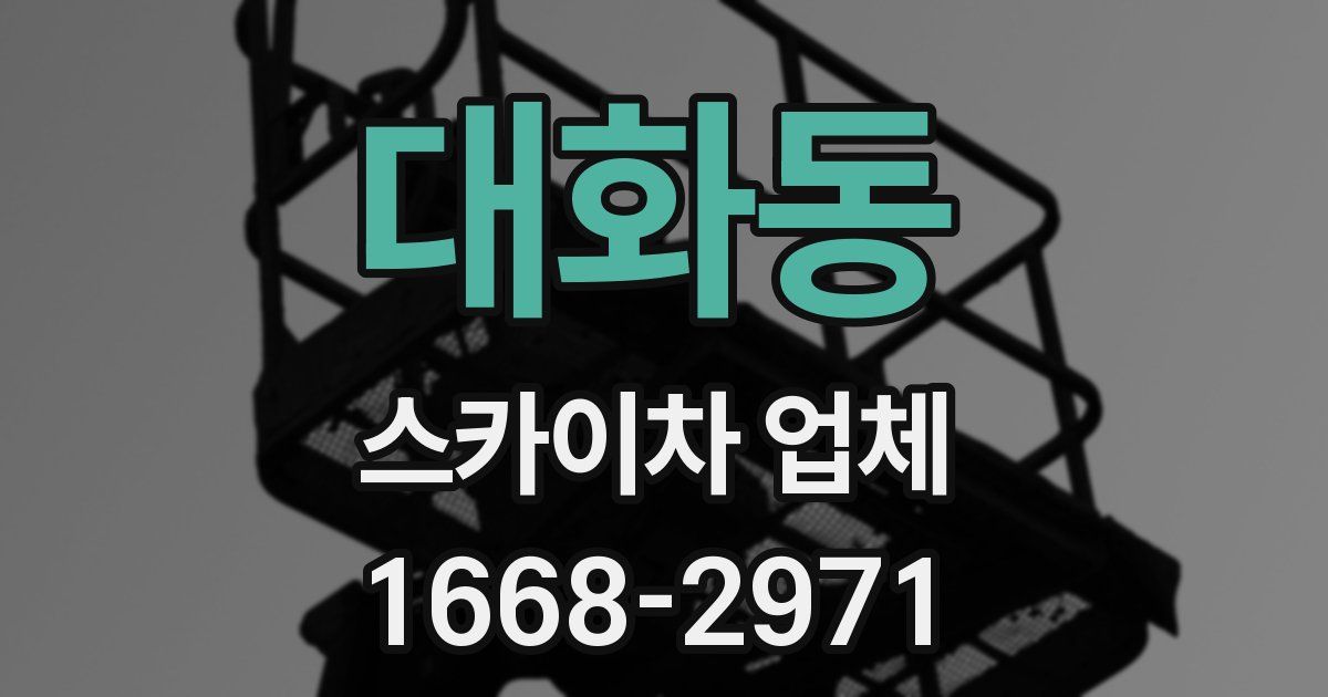 대화동 스카이차 업체