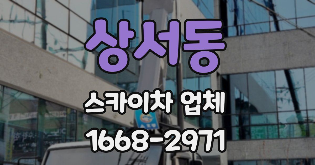 상서동 스카이차 업체