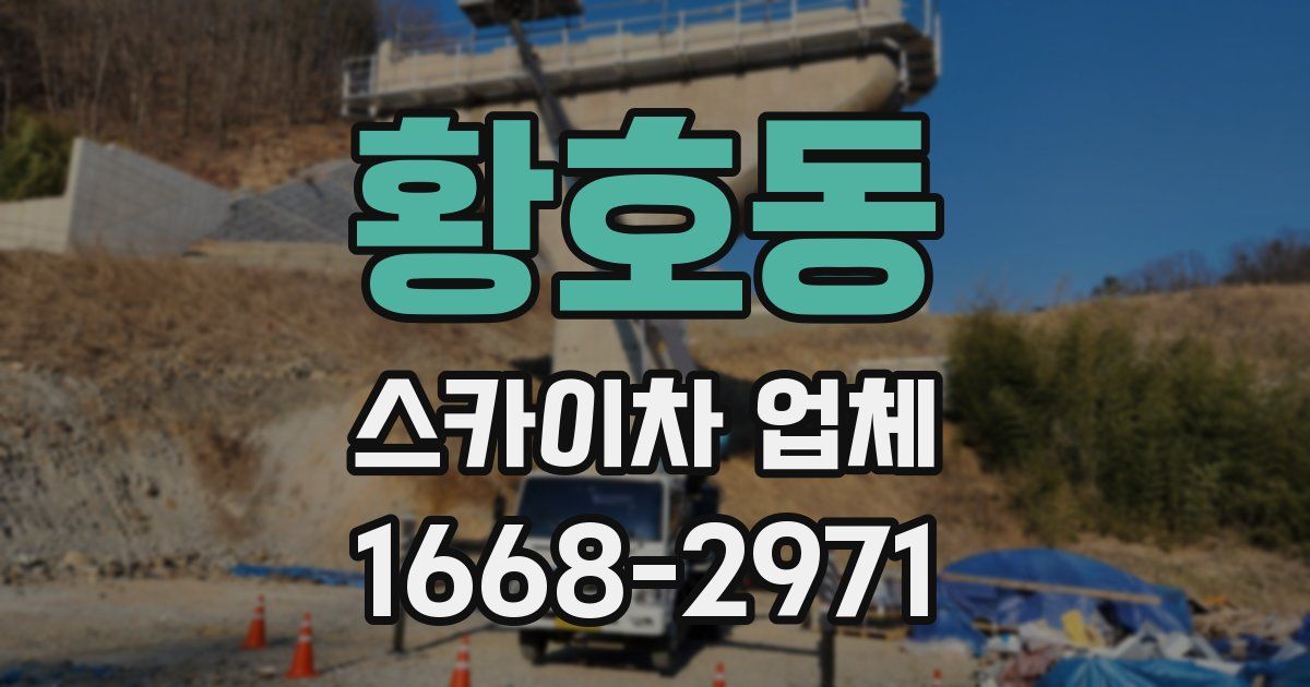 황호동 스카이차 업체