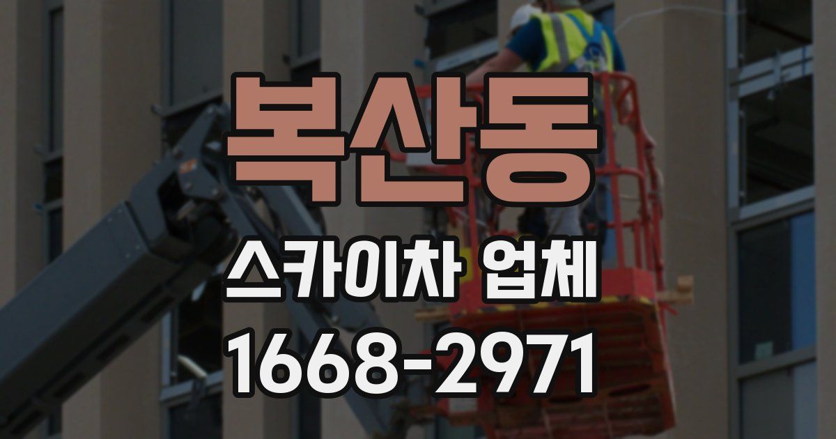 복산동 스카이차 업체