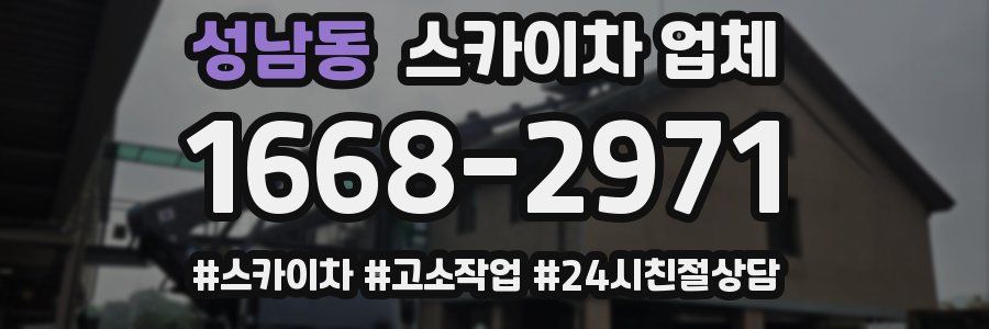 성남동 스카이차 업체