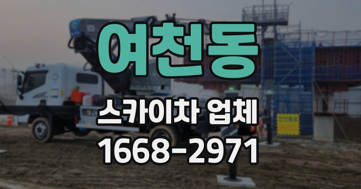 여천동 스카이차 업체