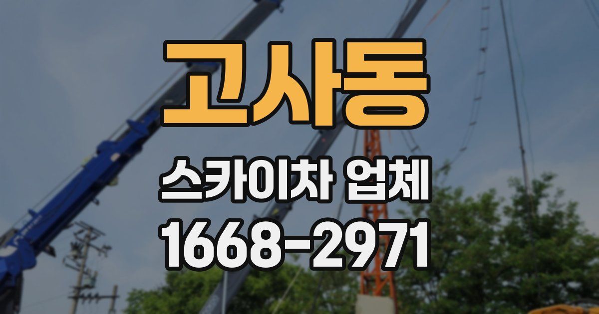 고사동 스카이차 업체