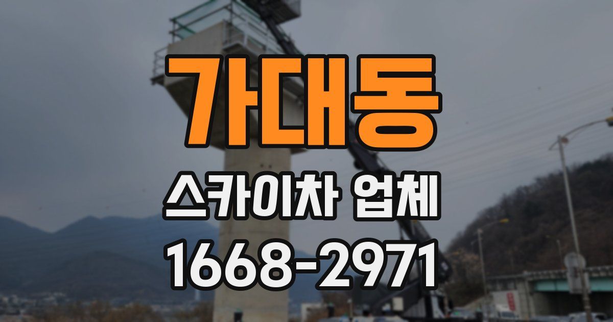 가대동 스카이차 업체