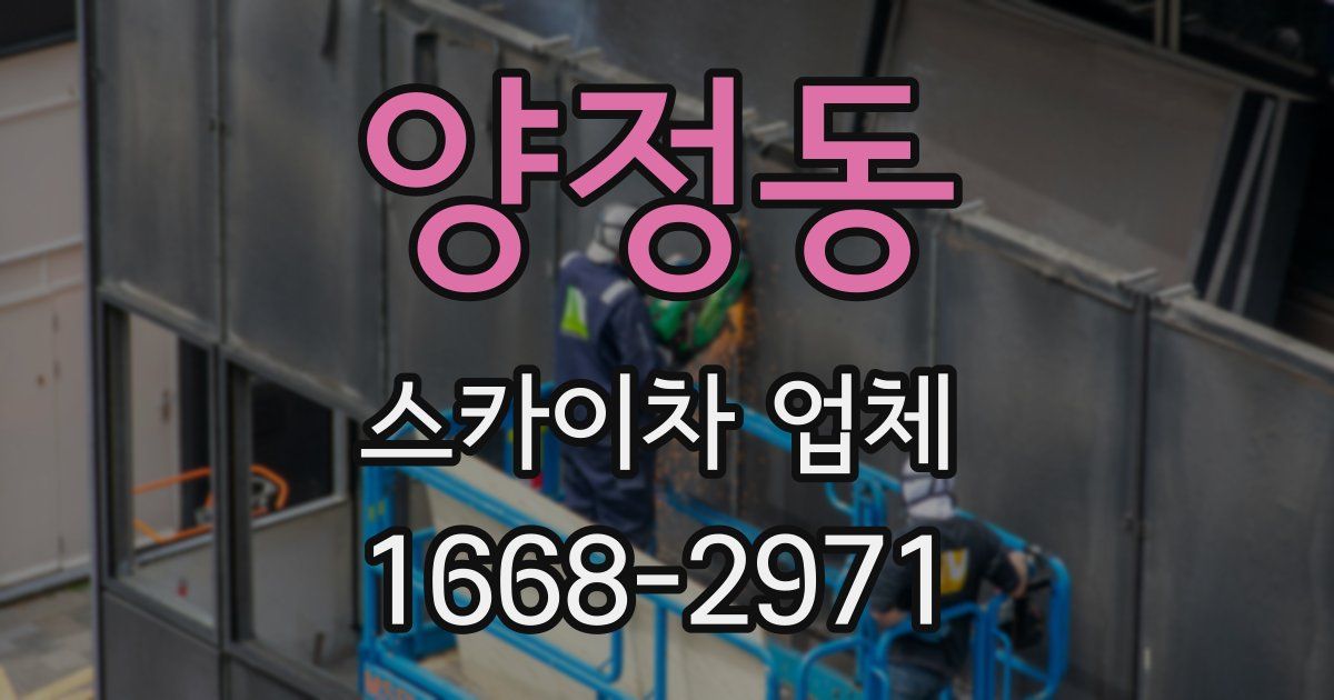 양정동 스카이차 업체