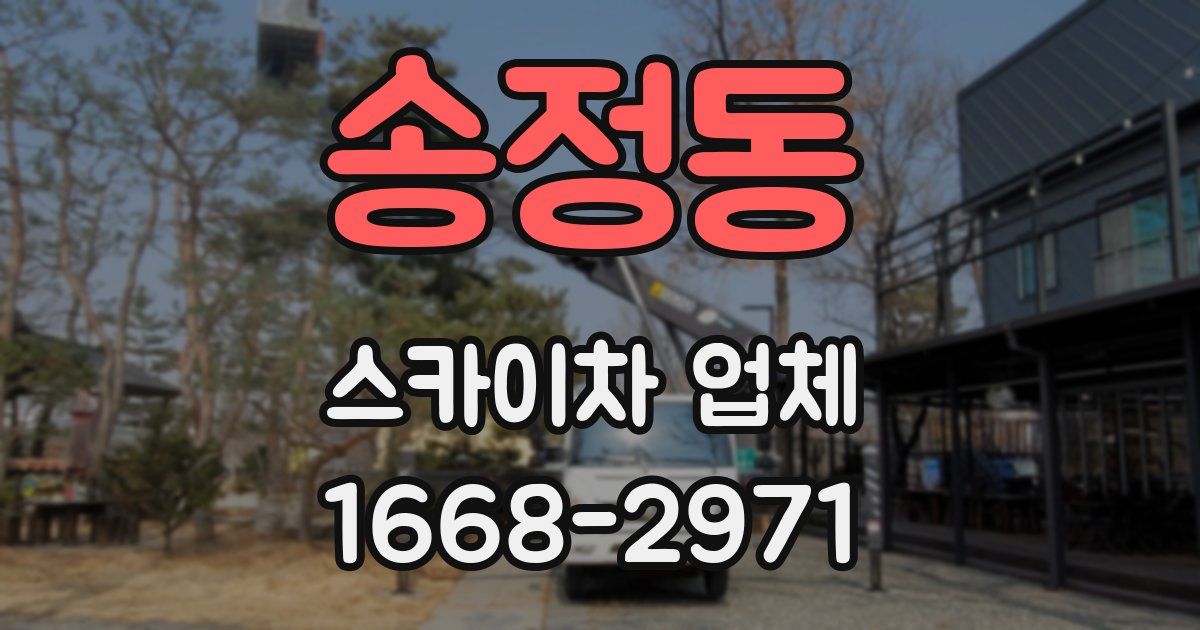송정동 스카이차 업체