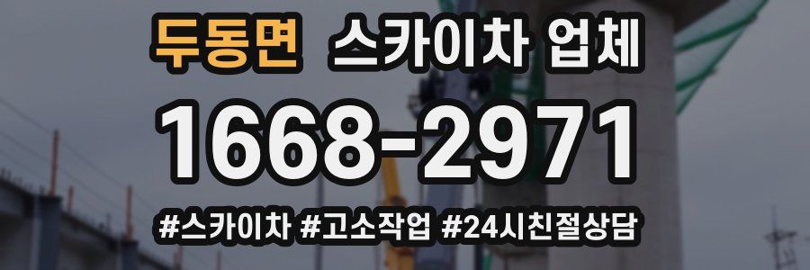 두동면 스카이차 업체