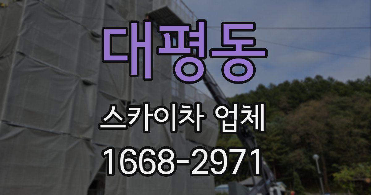 대평동 스카이차 업체