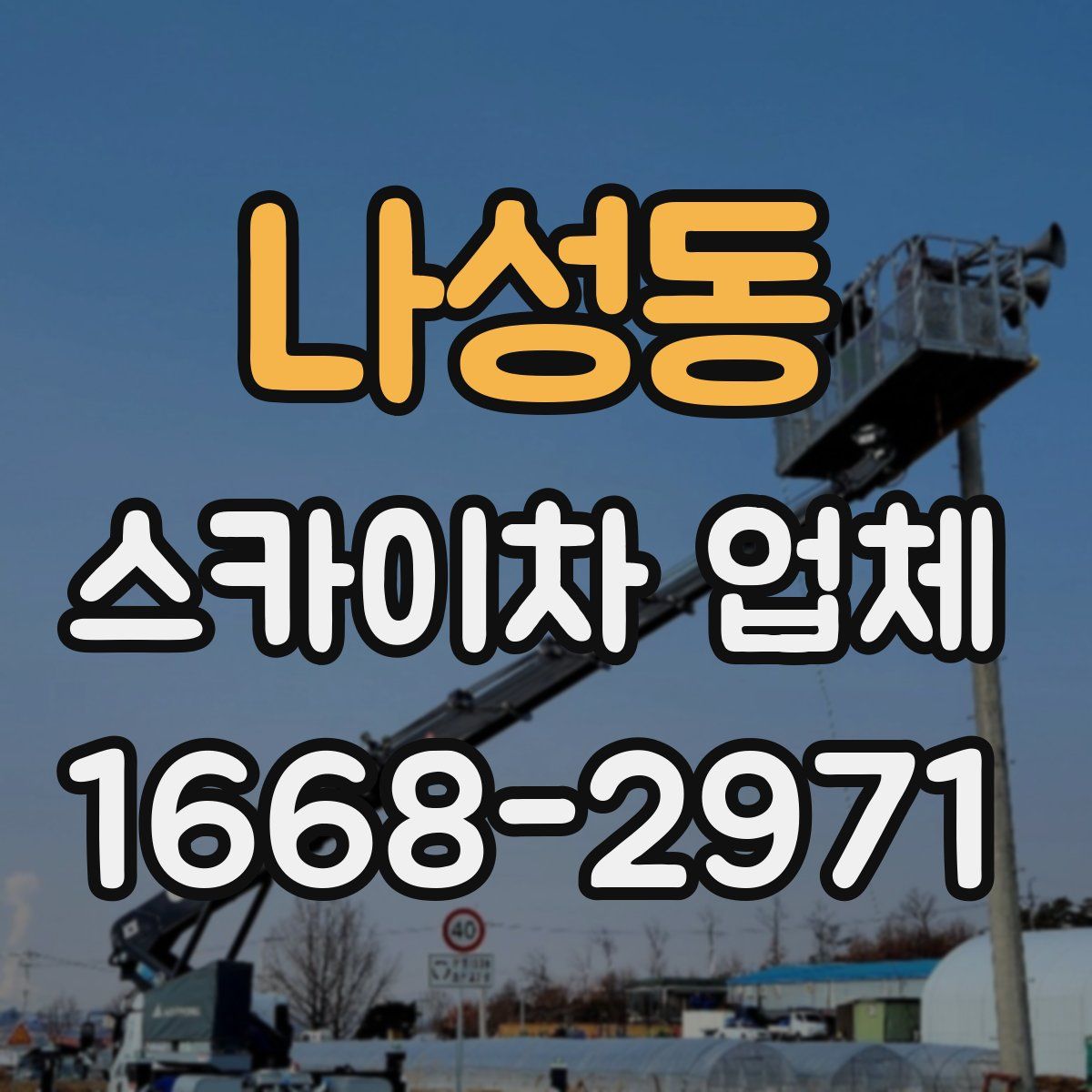 나성동 스카이차 업체