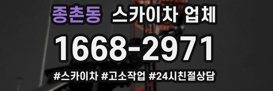 종촌동 스카이차 업체