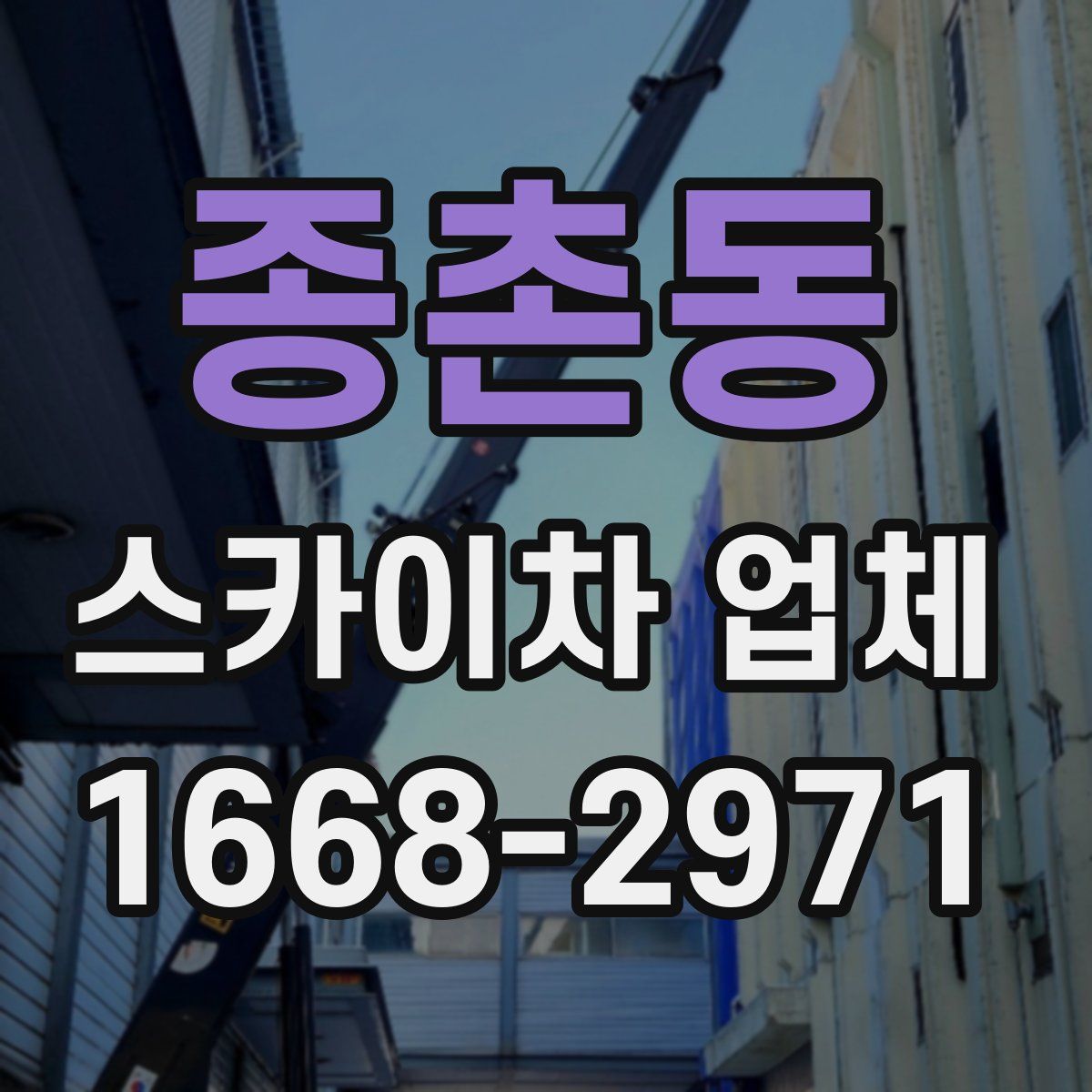 종촌동 스카이차 업체