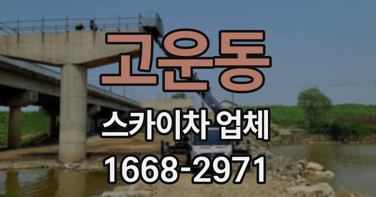 고운동 스카이차 업체