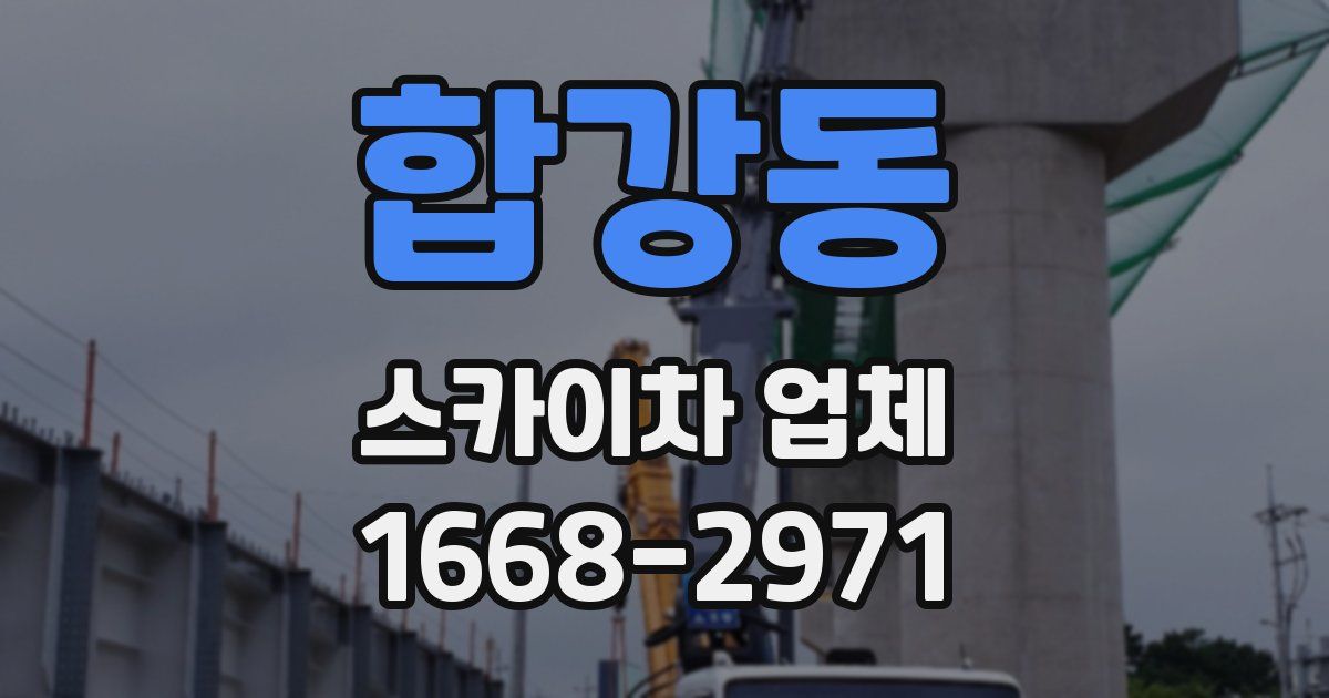 합강동 스카이차 업체