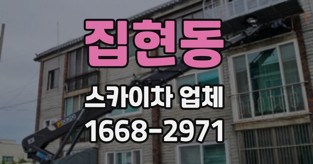 집현동 스카이차 업체