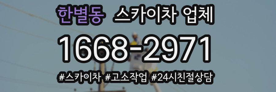 한별동 스카이차 업체