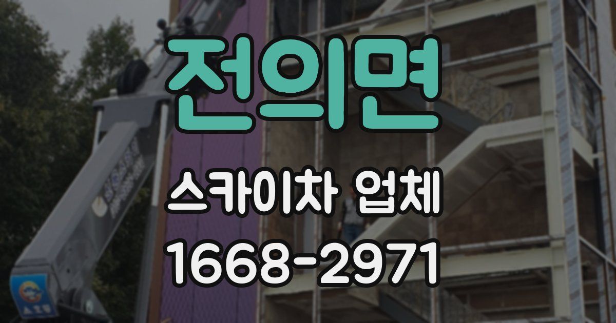 전의면 스카이차 업체