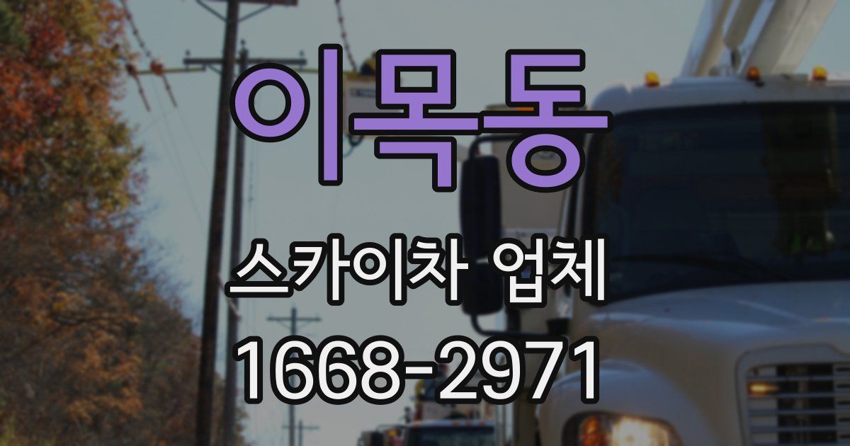 이목동 스카이차 업체