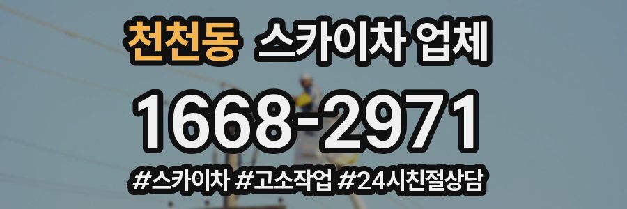 천천동 스카이차 업체