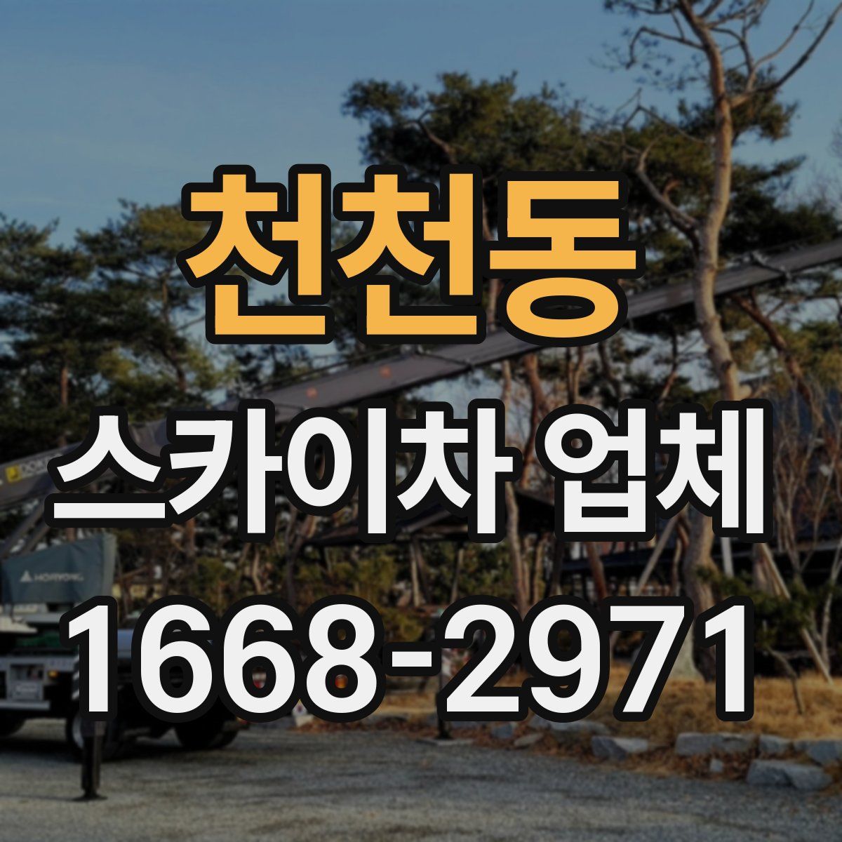 천천동 스카이차 업체