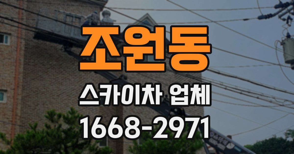 조원동 스카이차 업체