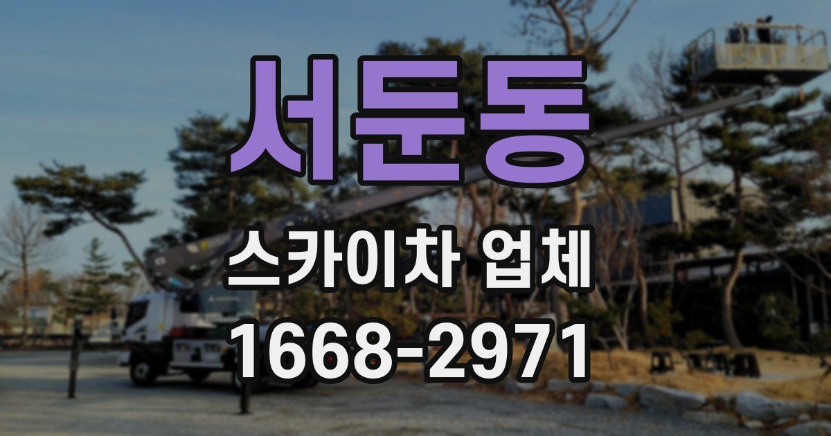 서둔동 스카이차 업체