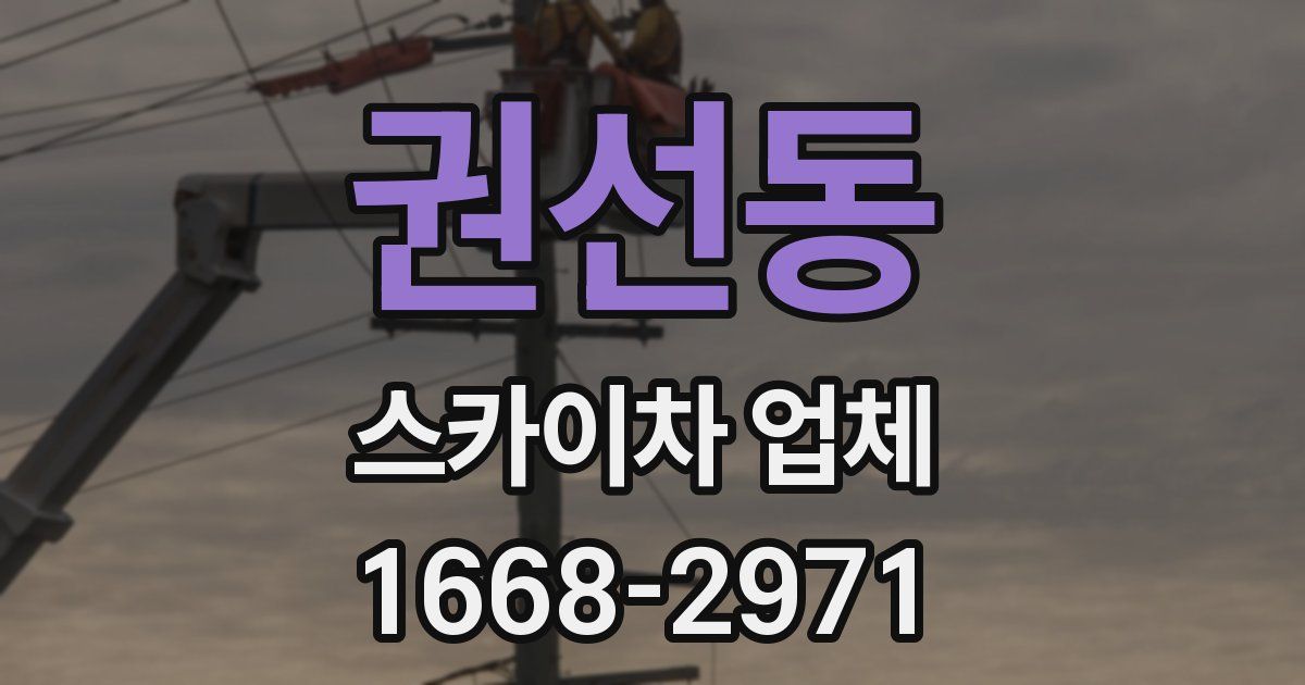 권선동 스카이차 업체