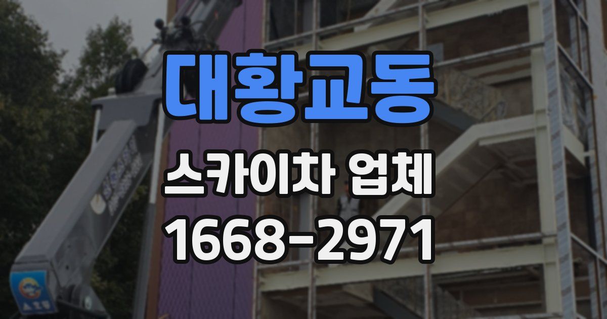 대황교동 스카이차 업체