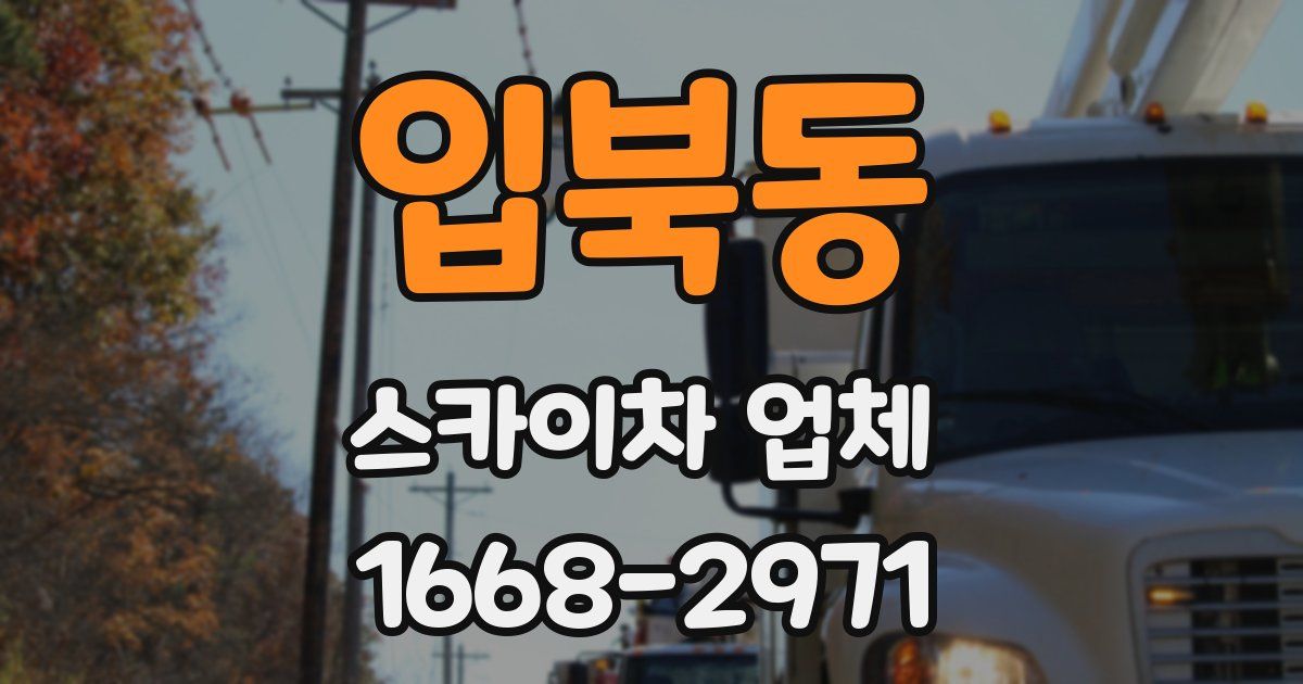 입북동 스카이차 업체