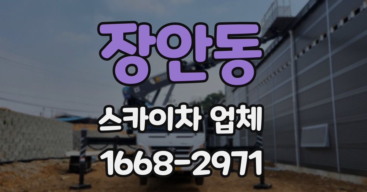 장안동 스카이차 업체