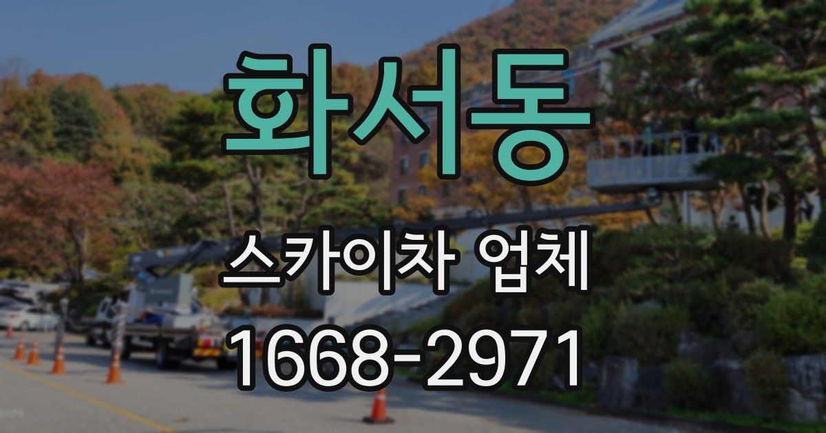 화서동 스카이차 업체