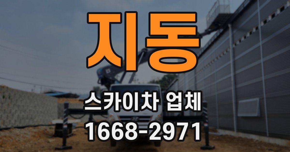 지동 스카이차 업체