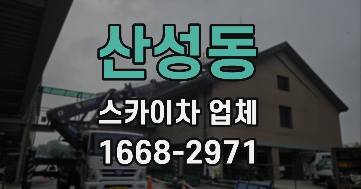 산성동 스카이차 업체
