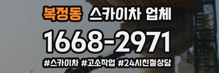 복정동 스카이차 업체