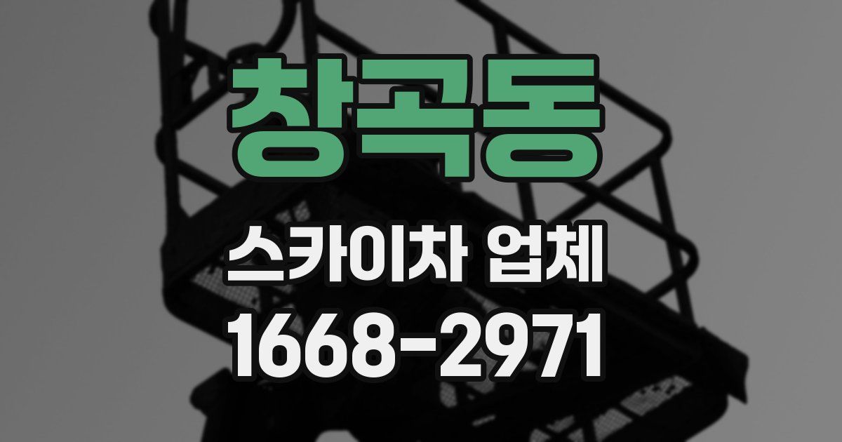 창곡동 스카이차 업체