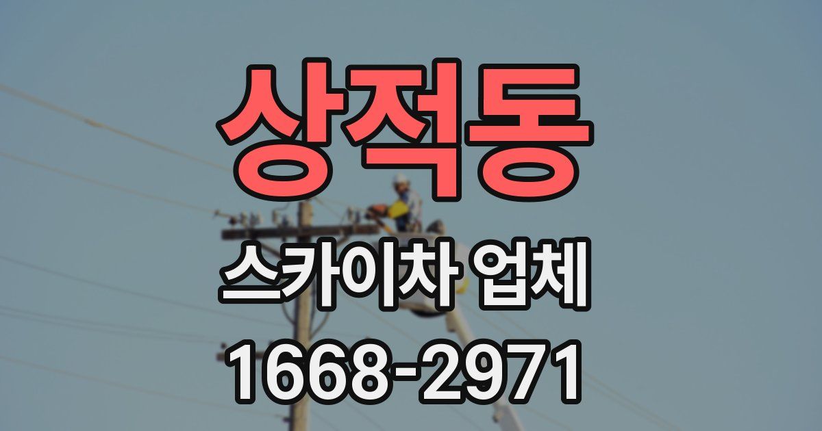 상적동 스카이차 업체