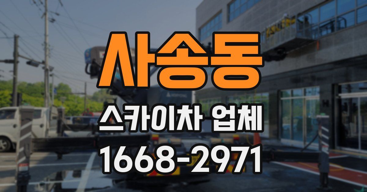 사송동 스카이차 업체