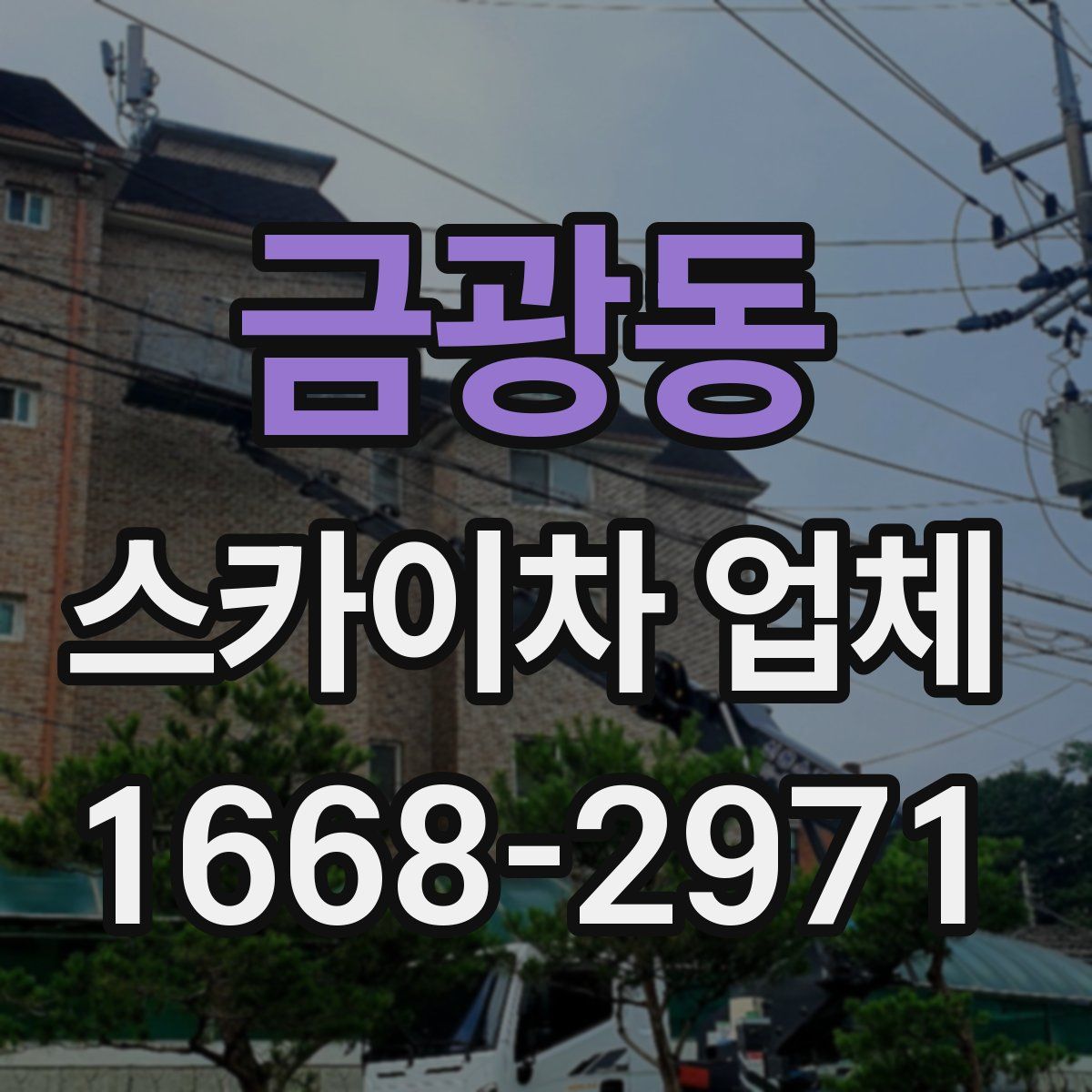 금광동 스카이차 업체