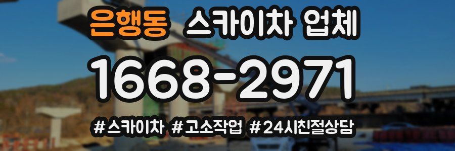 은행동 스카이차 업체