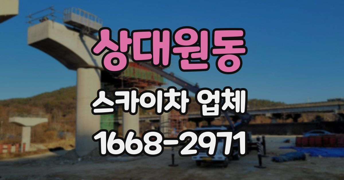 상대원동 스카이차 업체
