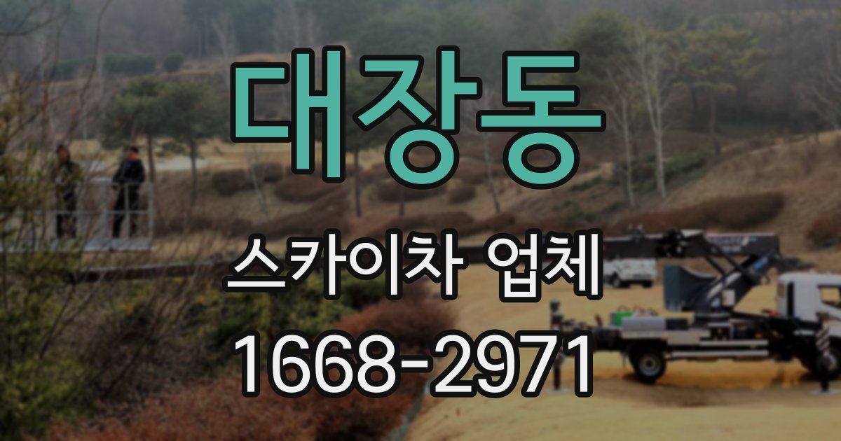 대장동 스카이차 업체