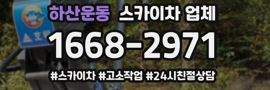 하산운동 스카이차 업체