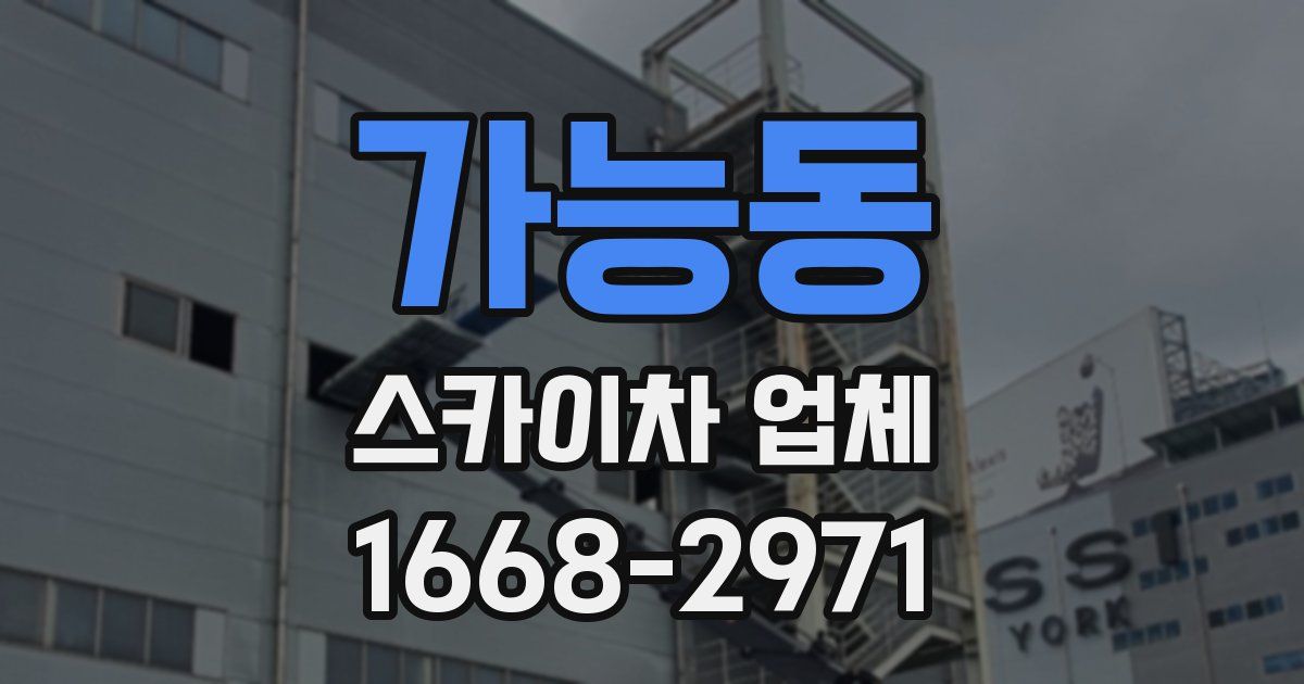 가능동 스카이차 업체