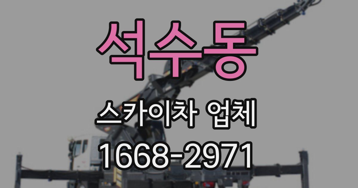 석수동 스카이차 업체
