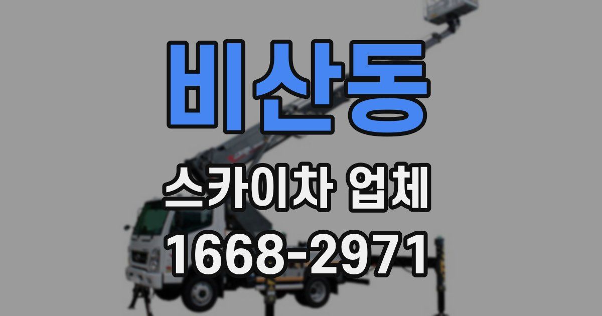 비산동 스카이차 업체