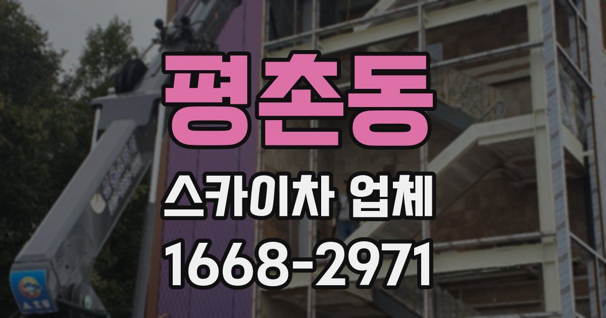 평촌동 스카이차 업체