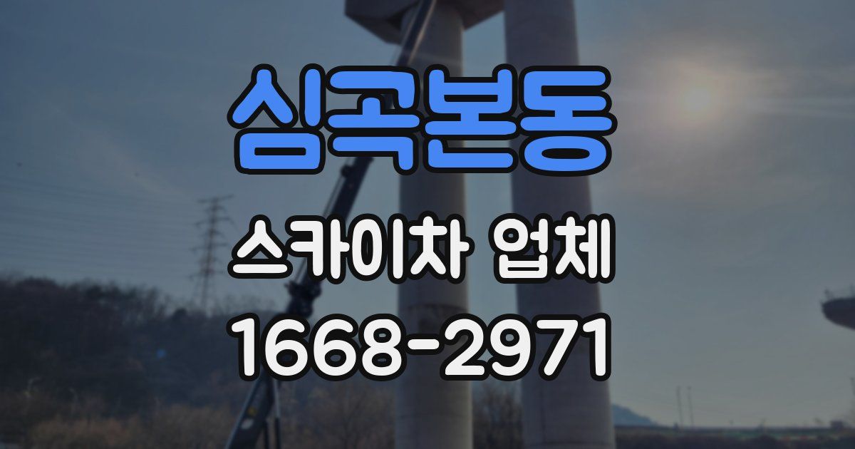 심곡본동 스카이차 업체