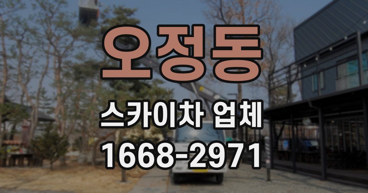 오정동 스카이차 업체
