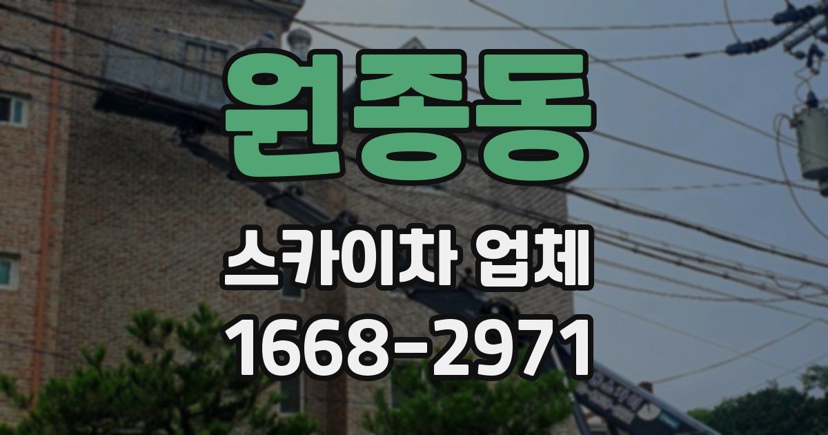원종동 스카이차 업체