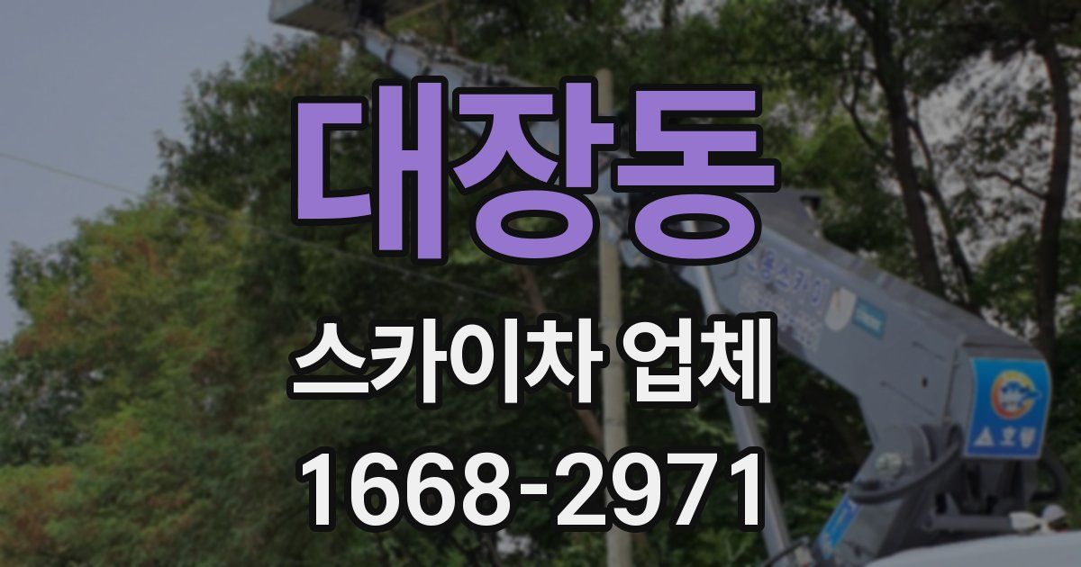 대장동 스카이차 업체