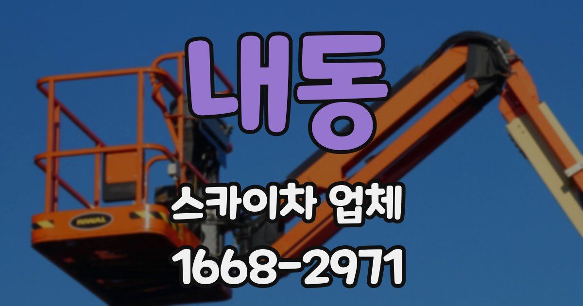 내동 스카이차 업체